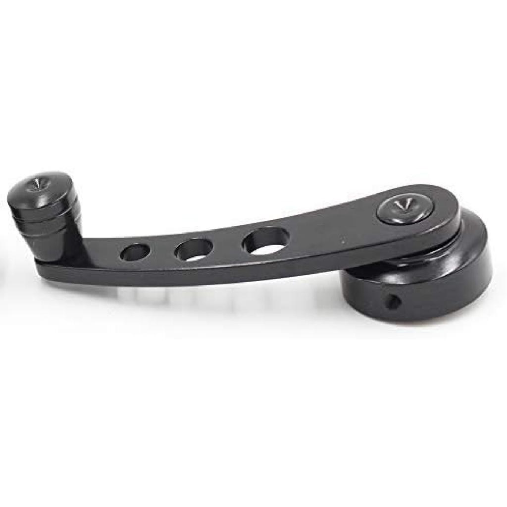 2Pcs Universal Car Window Handle Winder Riser Replacement Winder Crank Riser Window Handles Aluminum Alloy (Black)