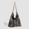 Retro Print Chain Tote Bag Women Large Capacity Composite Bag Shoulder Bag Ladies Fashion Versatile Commute Daily Crossbody Bags