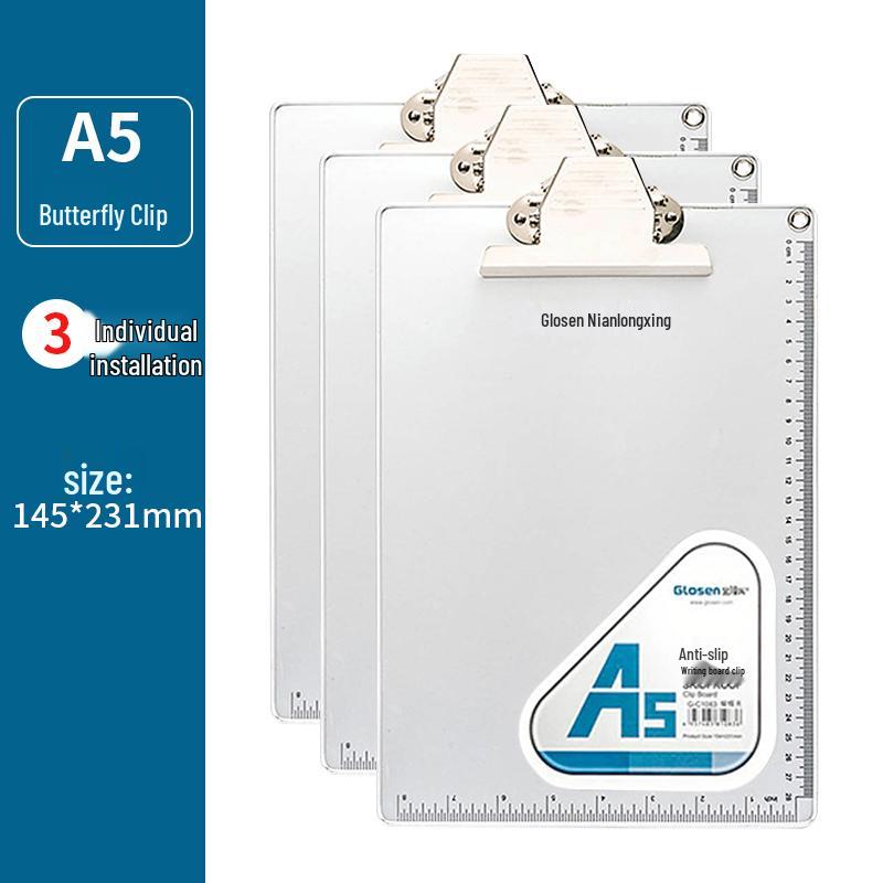 Aluminum Alloy Clipboard Folder A4/A5 Writing Board Office Stationery.