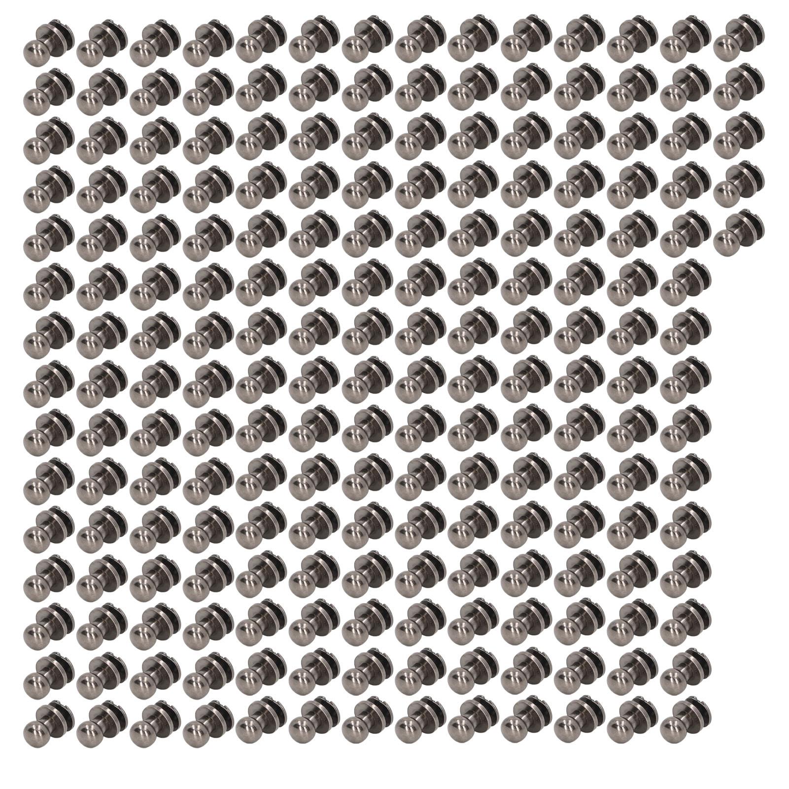 

200 комплектов заклепок Monk с высоким глянцем 8x6 мм, изысканная работа, кожаные шурупы Chicago, гвозди для самостоятельного изготовления чёрный