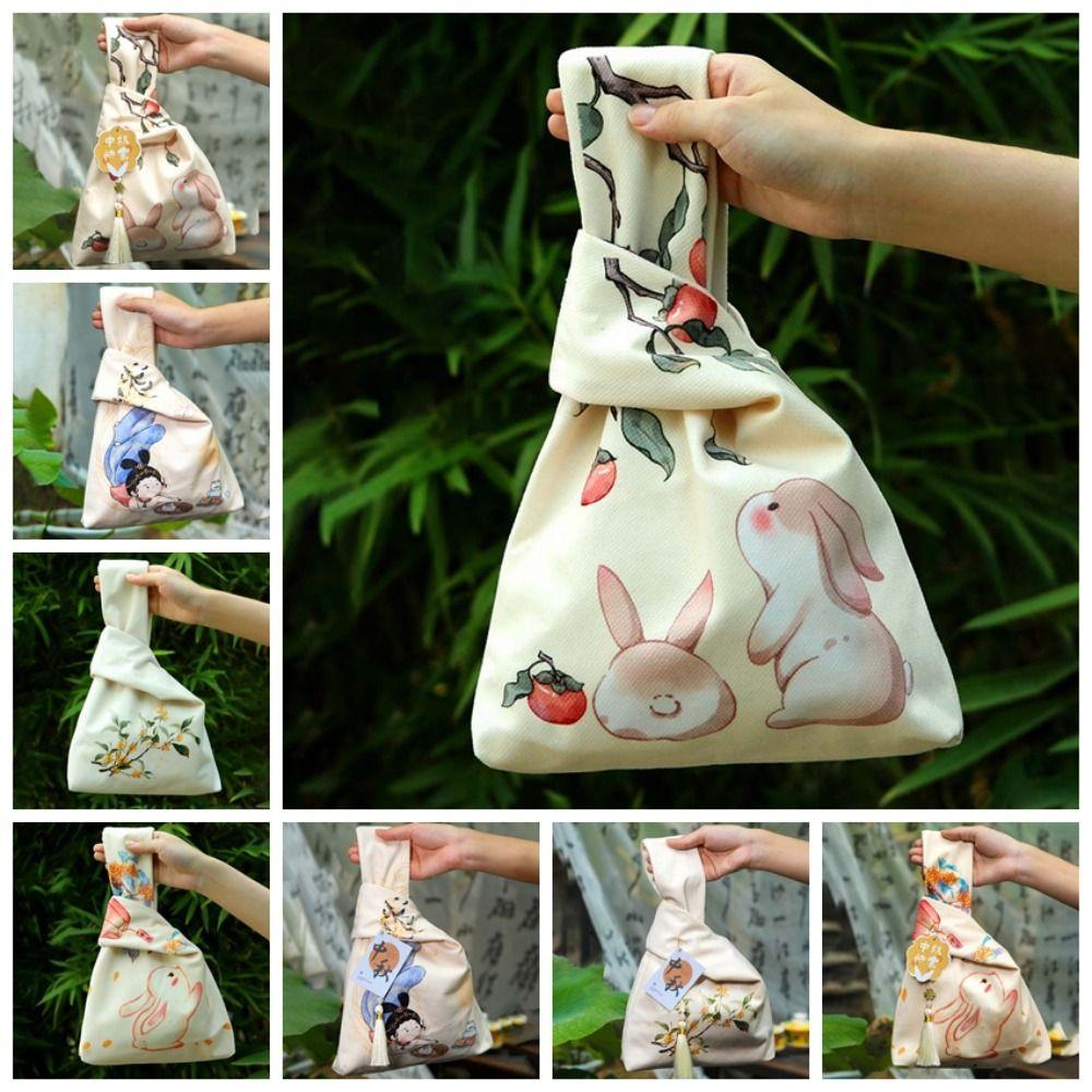 Pendant Tassel Knot Wrist Bag Pin Satin Hand-held Pouch Hanfu Accessories Gift Candies Bag  Banquet