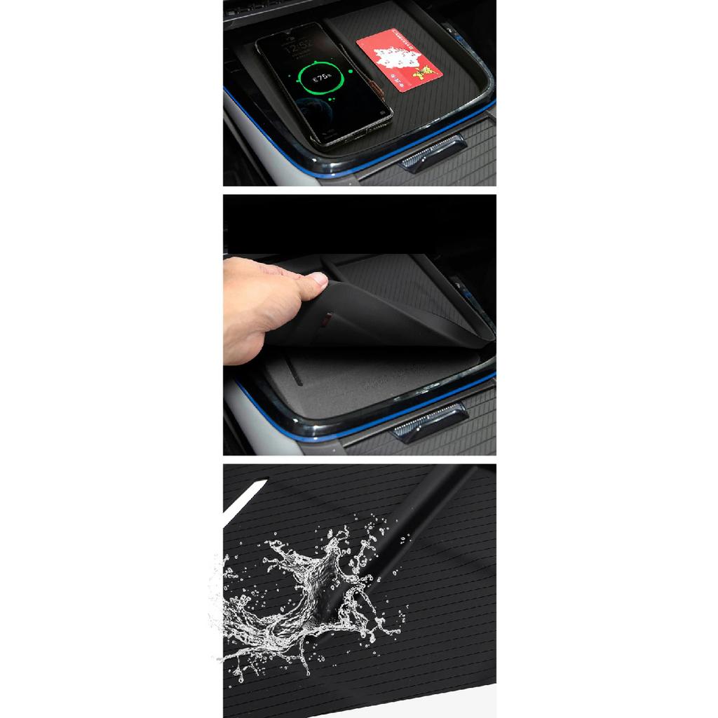 For Lynk & Co 08 Car Styling Central Control Wireless Charging Silicone Pad Central Storage Dustproof Mat Auto Acccessories