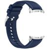 Flexible Silicone Watch Band Straps With Leather Accent For 40mm 44mm 46mm Models Comfortable Daily Wear Gym To Office