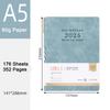 A6/A5/B5 Leather 2025 Business Schedule, Student Daily Planner, 365-day Record Book, Notepad, Memo, 176 Sheets, 352 Pages