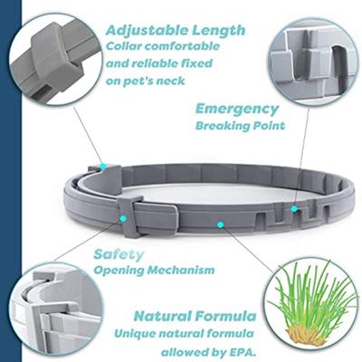 Extensible Pet F le a Collar Collar Personalizado A n ti Pulgas y Garrapatas Perro Grande Cachorro Gato Collar Anti-Pulgas Garrapatas Perros