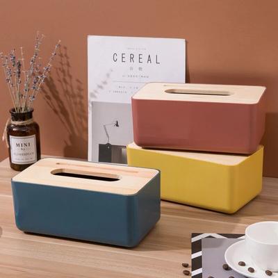 Wooden Tissue Holder Household Tissue Storage Box Detachable Tissue Box Elegant and Simple