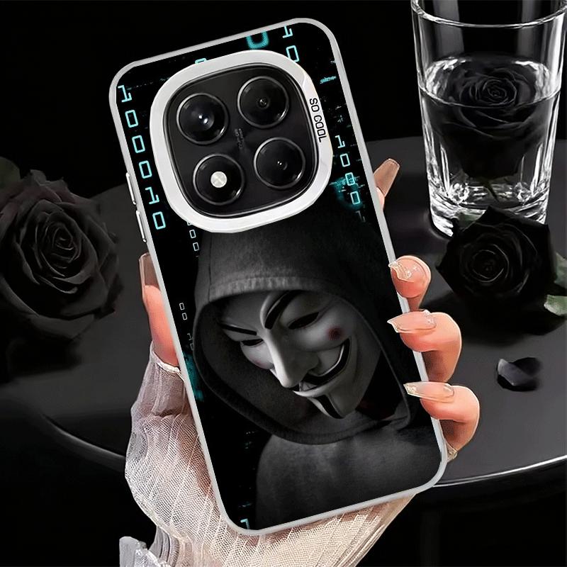 Anonymous V Mask Soft Phone Case for Samsung Galaxy S24 S25 FE S26 Edge S23 Ultra S22 Plus S21 + Shockproof Cover Back Shell