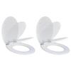 Day and Night - Day and Night Toilet Seats with Soft Close Lids 2 Pcs White MDF