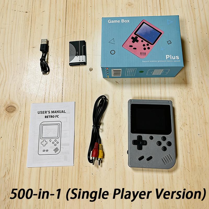 Portable Mini Handheld Video Game Console 8 Bit 3.0 Inch Color Lcd Kids Color Game Player 500 In 1 Games Single Player Version