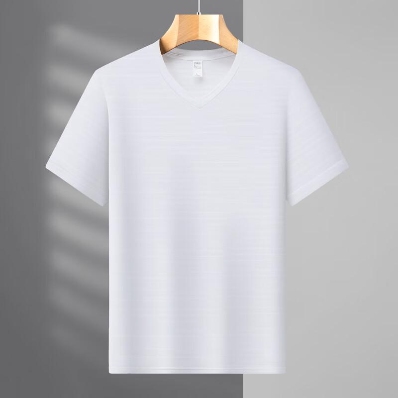 

DIBINZE Men s Plus Size Solid V-Neck Short Sleeve T-Shirt 8XL