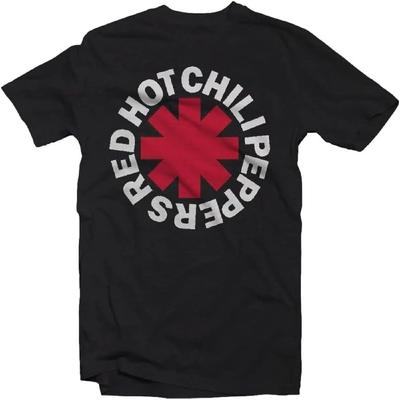Camiseta Red Hot Chili Peppers Logo Clásico de la Banda Asterisco Nuevo Oficial para Hombre Negra Talla S