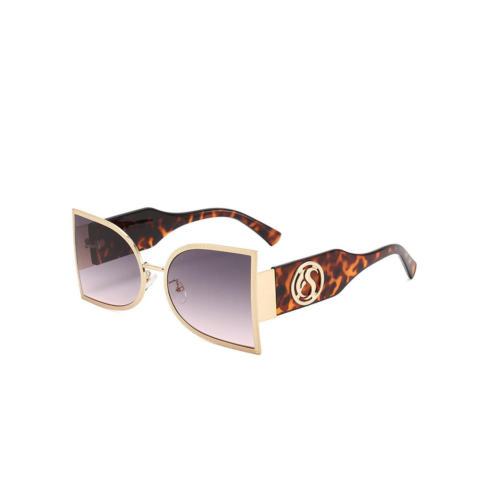 

Two High-end Circles, Oversized Frame Sunglasses For Women, Semi-circular Metal Frame, Face Enhancing Small Sunglasses T130 one size