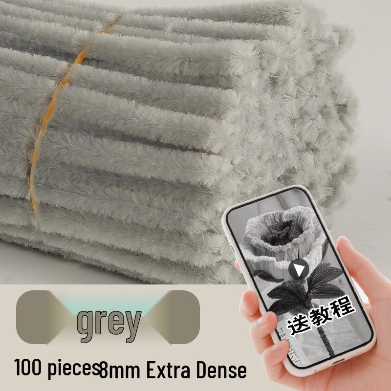 Colorful Chenille Sticks: Craft Pipe Cleaners for Kids' Velvet Flower Bouquets