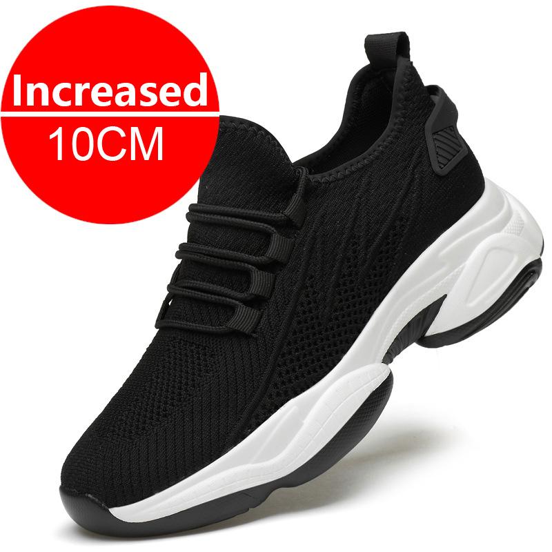 Fashion Men Elevator Shoes Height Increase Sneakers Shoes for Men 10cm Breathable Casual Shoes Invisible Inner Heightening 8cm Men Shoes