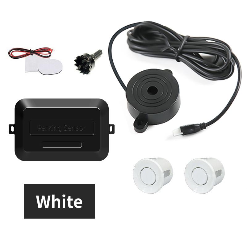 Hippcron Car Parking Sensor Kit 2 Sensors 22mm LED Screen Reverse Radar Sound Alert Indicator System 8 Colors