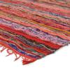 Soft Red Striped Cotton Rug 100x200