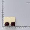French Retro Geometric Drip Glaze Metal Stud Earrings - Fashionable and Versatile Design for Women