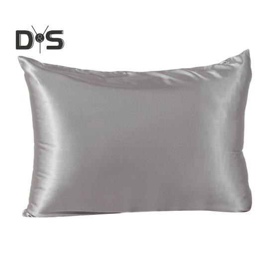 Faux Silk Pillowcase Glossy Cooling Pillow Cover Standard Size 20" X 26" Solid Color Smooth Pillow Cover for Hair And Skin