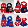 Cozy And Colorful Spider Man Knit Hat Scarf And Gloves Set For Boys Autumn Winter Outdoor Fun