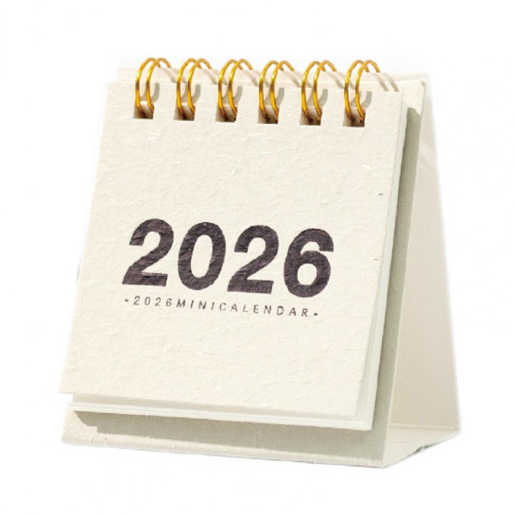 Notebook Calendar 2026 Mini Desk Calendar with Twin Wire Binding for Home Office School Small for Organization