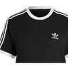 Adidas Originals Adicolor Classics Brand Logo Three Stripes Sports Casual Short Sleeve Round Neck T-Shirt Women Tops Black IB7407