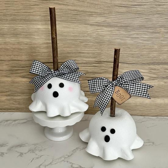 

Украшения в виде привидения на Хэллоуин, симпатичное жуткое украшение из смолы, расписанное вручную, центральное украшение на стол на Хэллоуин для праздничного домашнего декора A Boy