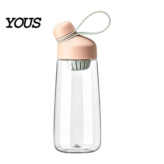 Wide Mouth Hydration Flask Tritan Plastic Water Bottle, with Leak Proof Lid, 600ml Capacity, Fast Portable Office Jug Drinking Spout Sports