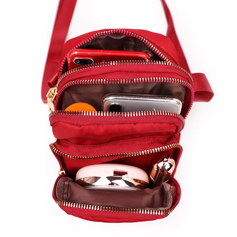 Casual Multi-layer Small Shoulder Bags for Women Lightweight Simple Ladies Crossbody Phe Bag Waterproof Nyl Female Purse