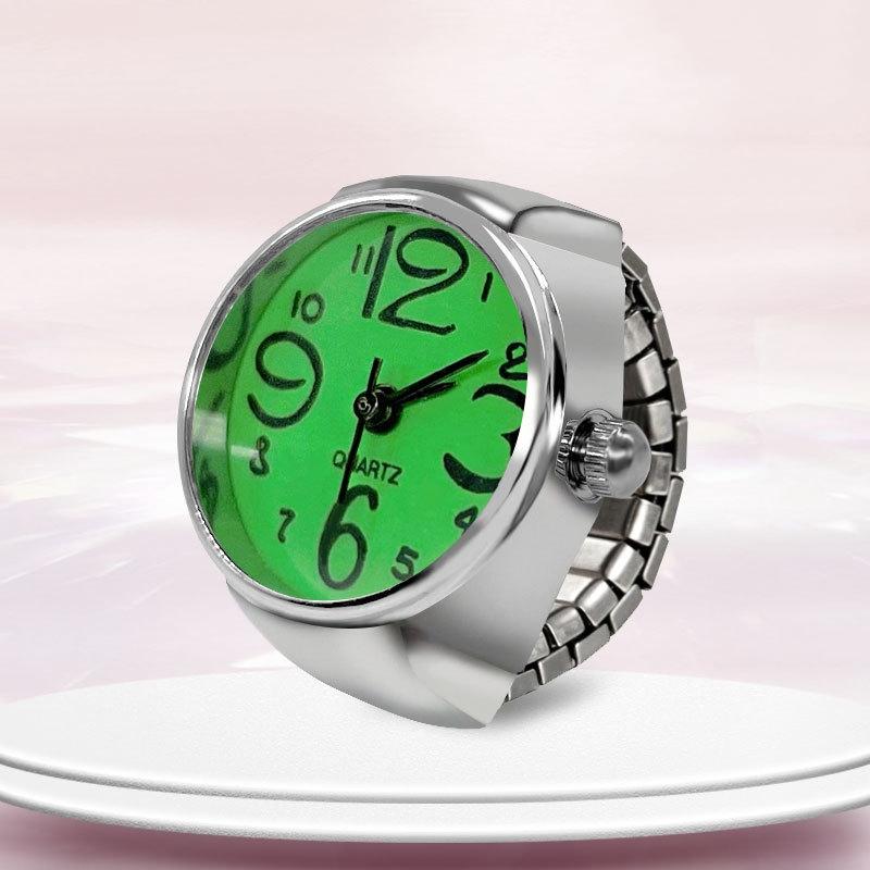 New Ring Watch Creative Circular Dial Alloy Shell Finger Couple Men And Women