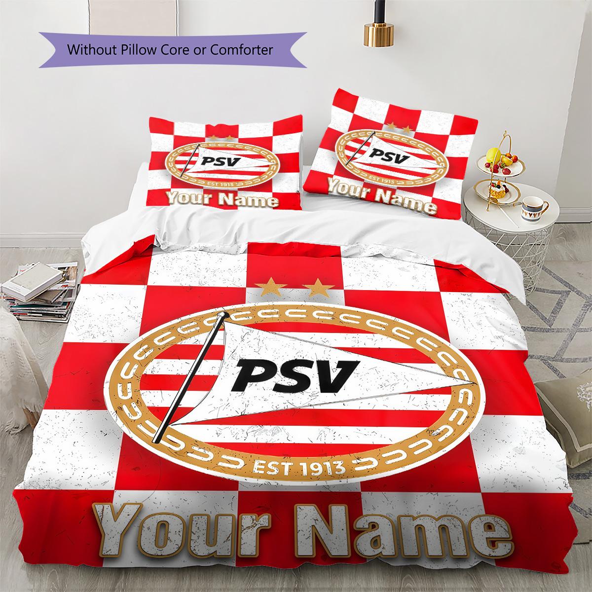 Pielāgotā vārda PSV mantojuma emblēmas gultasveļa