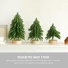 Mini Desktop Christmas Tree with Wooden Base Artificial Xmas Tree Tabletop Decor Realistic Scene Layout Prop Festival Decoration