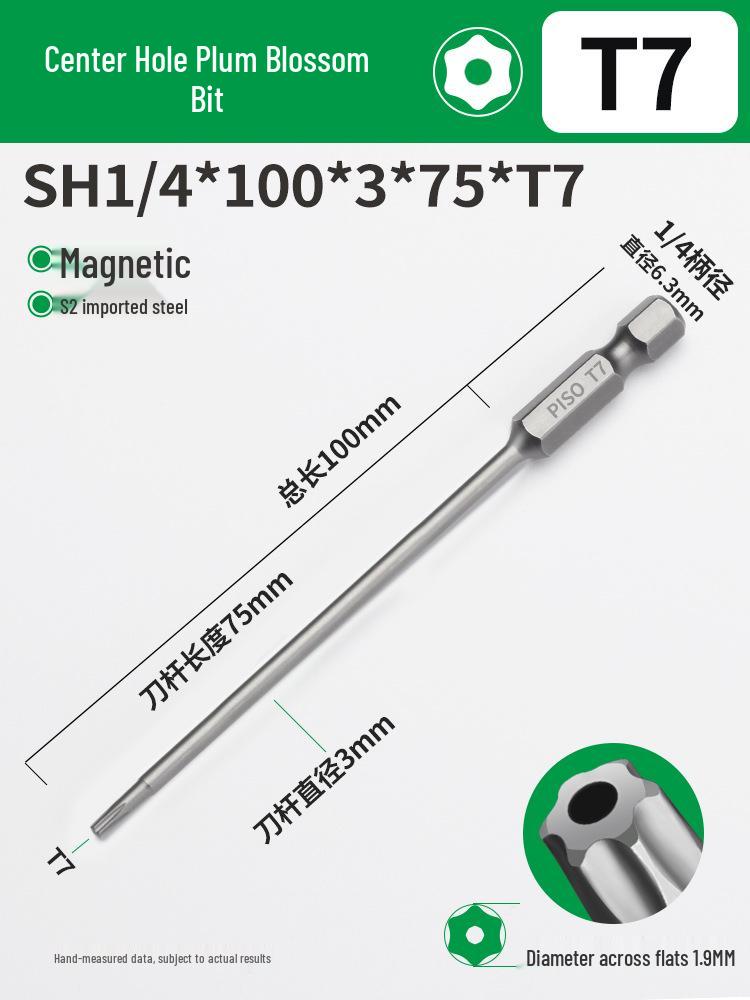 Hex Socket Air Impact Driver Bit Set: 1/4 Extended Wrench, Sizes 6T-30T, Electric Screwdriver, Strong Magnetic