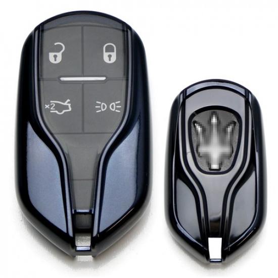 

Chrome Black TPU Key Fob Case For 13+ Maserati Quattroporte Ghibli, 17+ Levante