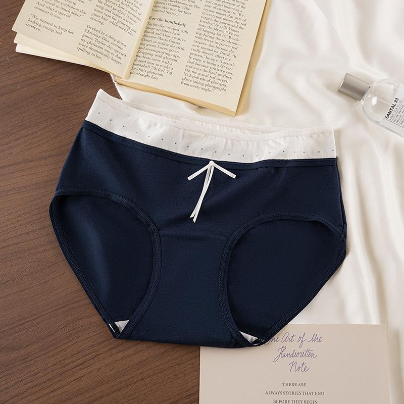 Plus Size Women's Summer 10A Antibacterials Pure Cotton Hip Non Scar Breathable Waist Triangle Briefs