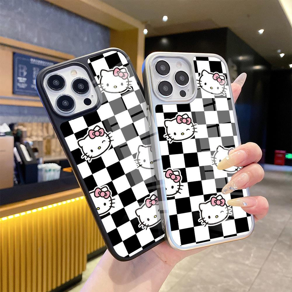 Cartoon Cute KT Cat 15promax iPhone Case Iphone17 Skin-friendly Glass Case 12 Protective Case