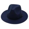 Wholesale Children'S Catwalk Top Hat Belt Buckle Stage Felt Hat Parent-Child Leisure Woolen Hat Big Eaves Jazz Hat Men And Women