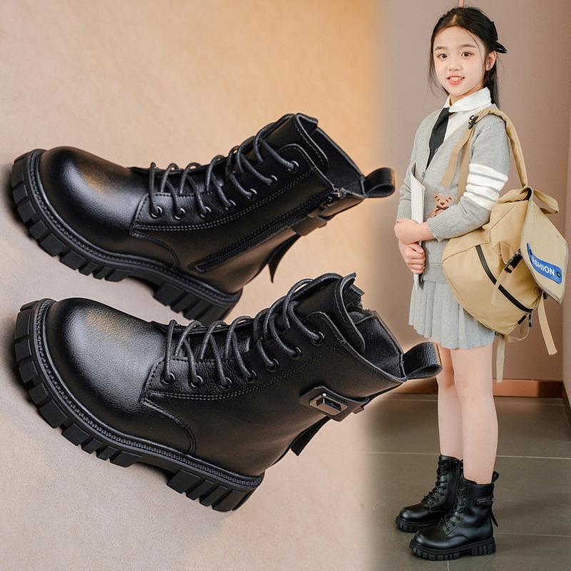 British Style Girls Boot Winter Child Snow Boot Casual Short Boots Soft Sole Comforta Girl Child Autumn Boots