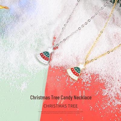 S925 Sterling Silver Christmas Star and Tree Necklace - Creative Women's Fashion Pendant