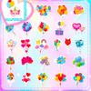 50 Holiday Decoration Balloon Stickers Birthday Colorful Balloons Graffiti Stickers