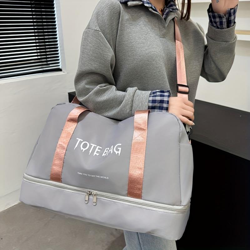 Large-Capacity Travel Bag - Lightweight Nylon, Dry/Wet Separation, Perfect for Sports, Vacations & Short-Distance Business Trips, Luggage for Travel
