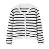 2026 Spring Striped Knitwear Women's Casual Cardigan