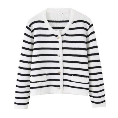 2026 Spring Striped Knitwear Women's Casual Cardigan
