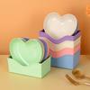 Wheat Straw Heart Shape Spitting Bones Dish 5 Pcs Japanese Style 5.5 Inch Solid Color Plastic Plate Simple Anti-fall Snack Plate
