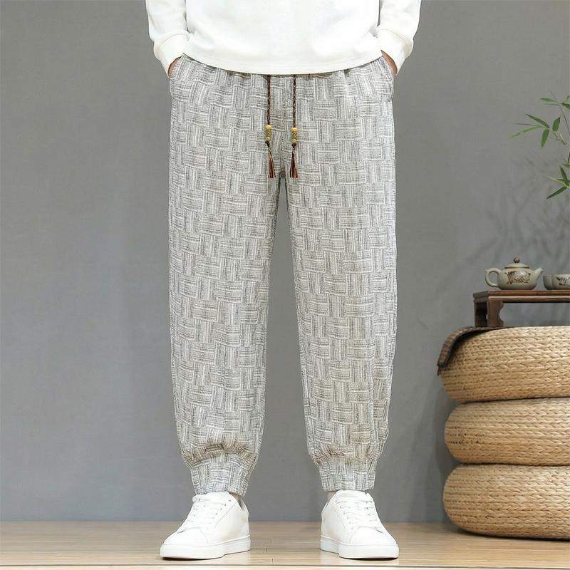 Nadměrná velikost 4XL-10XL Módní Oversize Kalhoty pro Muže Oblečení Ležérní Pružný Pas Dlouhé Kalhoty