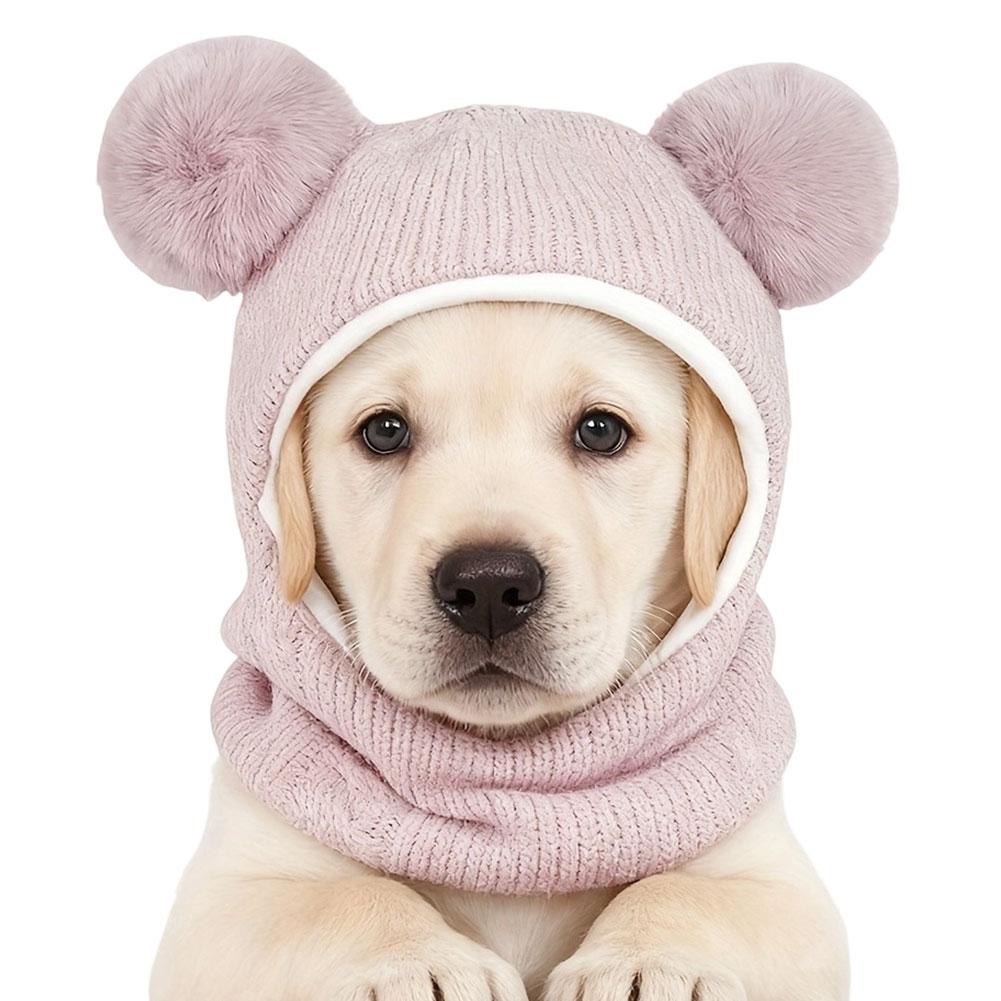 Universal Multipurpose Knitted Warm Pet Hat 1Pc Medium Large Dogs Windproof Warm Hat Autumn Winter Pet Hoodie Headgear