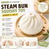  Simulation Steamed Bun Toy Slow Rebound PU Stress Relief Squeeze Toy for Kids Adults Home Office Anxiety Release