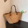 Luo Family Handmade Straw Woven Tote - Large Capacity Summer Beach Shoulder Bag for Women