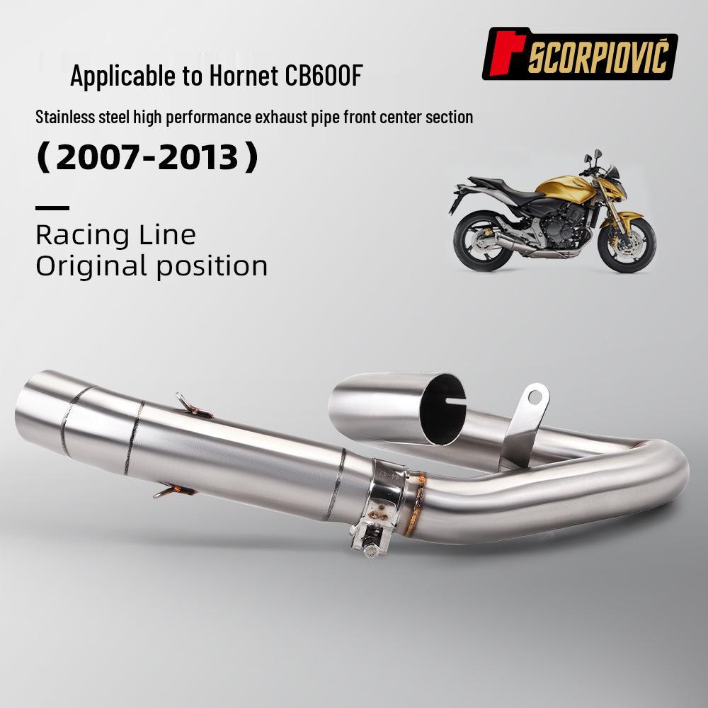 Stainless Steel Exhaust Mid-section for Hornet CB600F (2007-2013) - Easy No-Damage Installation