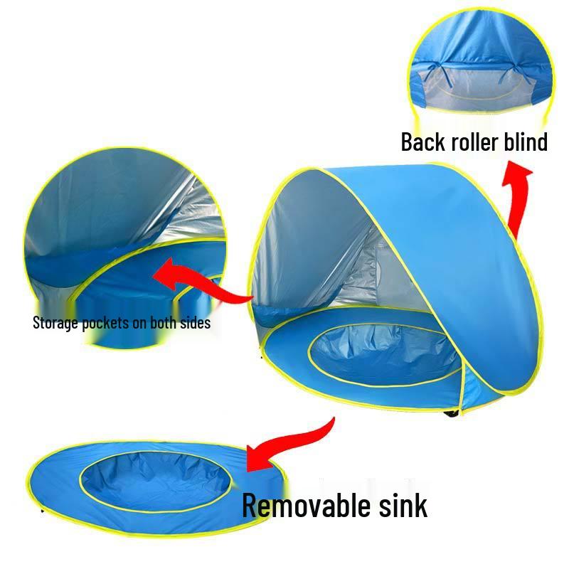 In-Stock Portable Children's Beach Tent: Automatic Sun Protection & Foldable Canopy