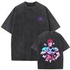 T-shirt Vintage Lavé Anime Hunter X Hunter Manga Hisoka T-shirts Graphiques Hommes Femmes Rétro Décontracté Oversize T-shirts Streetwear